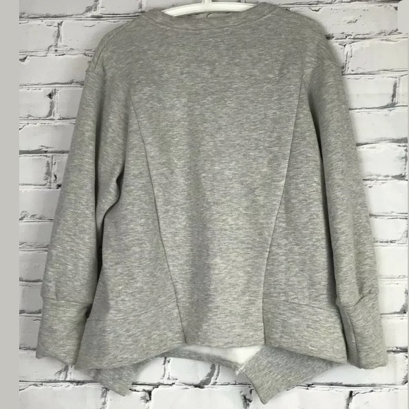 Cupshe Pullover Oversized Gray Sweatshirt Small‎ Soft Liner Cutout Hem Design - Picture 6 of 9